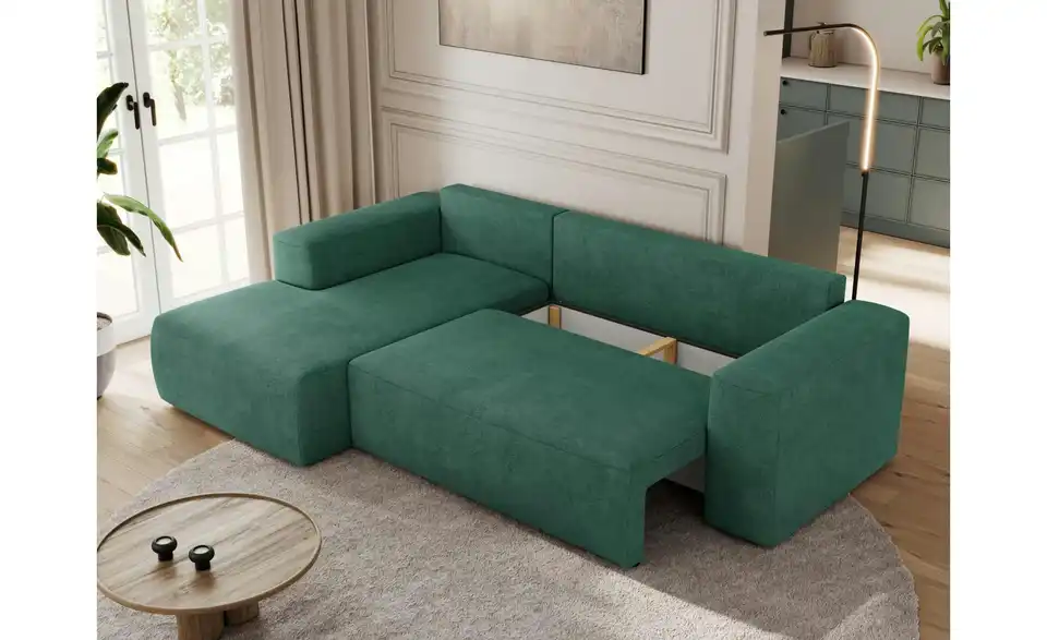 Ecksofa Grün, Funktionsansicht