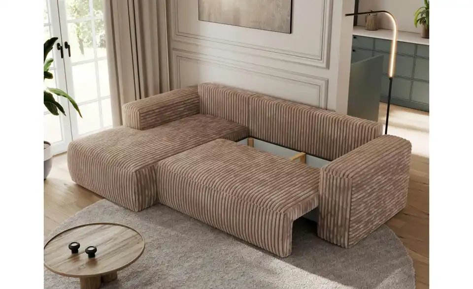 Ecksofa Braun, Funktionsansicht