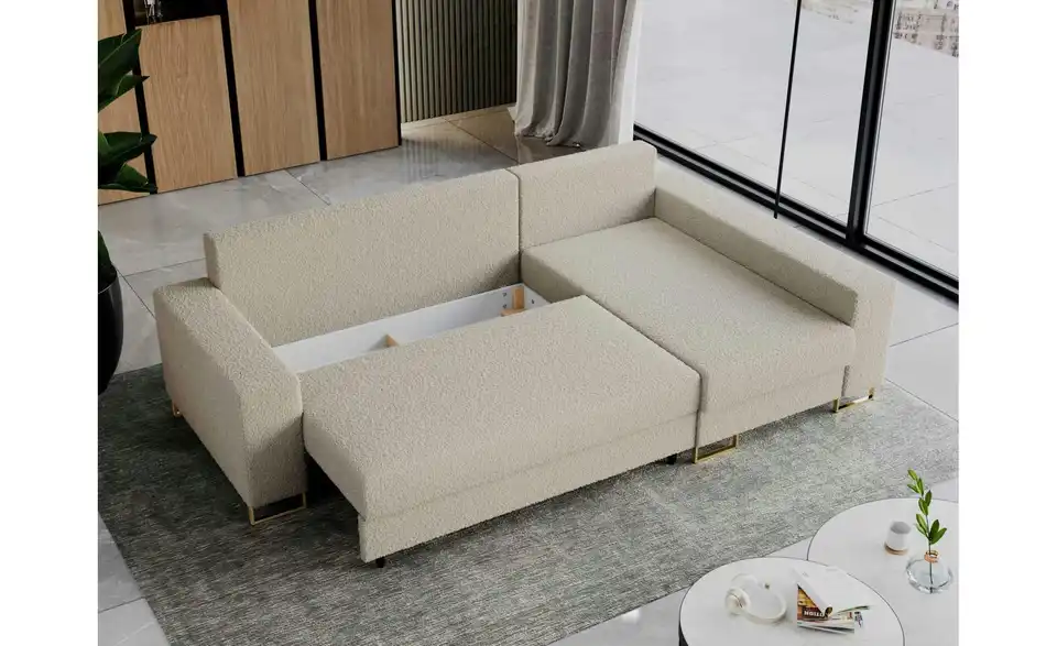 Ecksofa Beige, Funktionsansicht