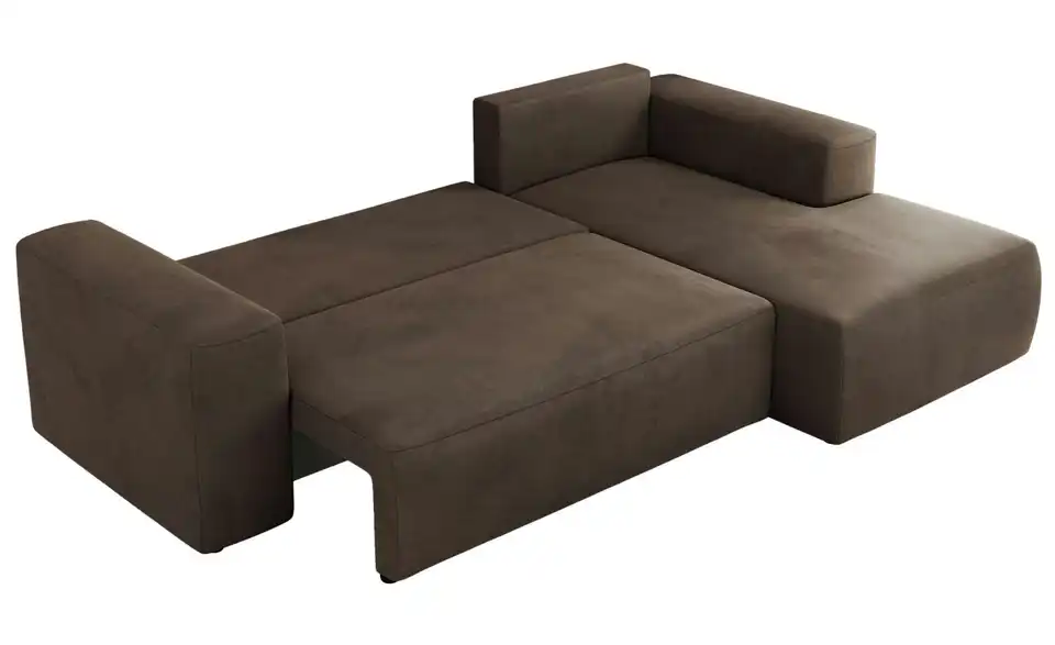 Ecksofa Beige Trentino mit Schlaffunktion, Detailansicht