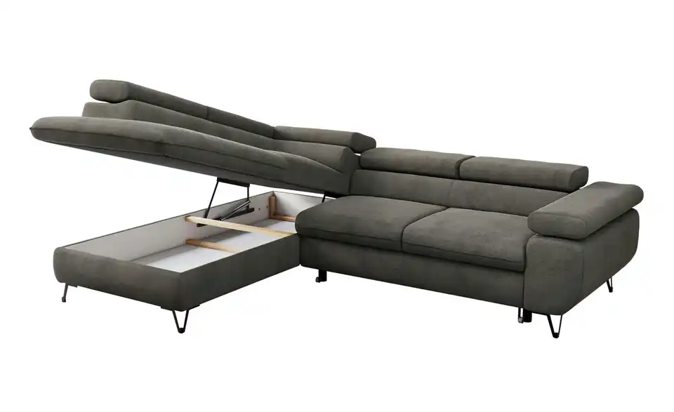 Ecksofa Dunkelgrau, Detailansicht