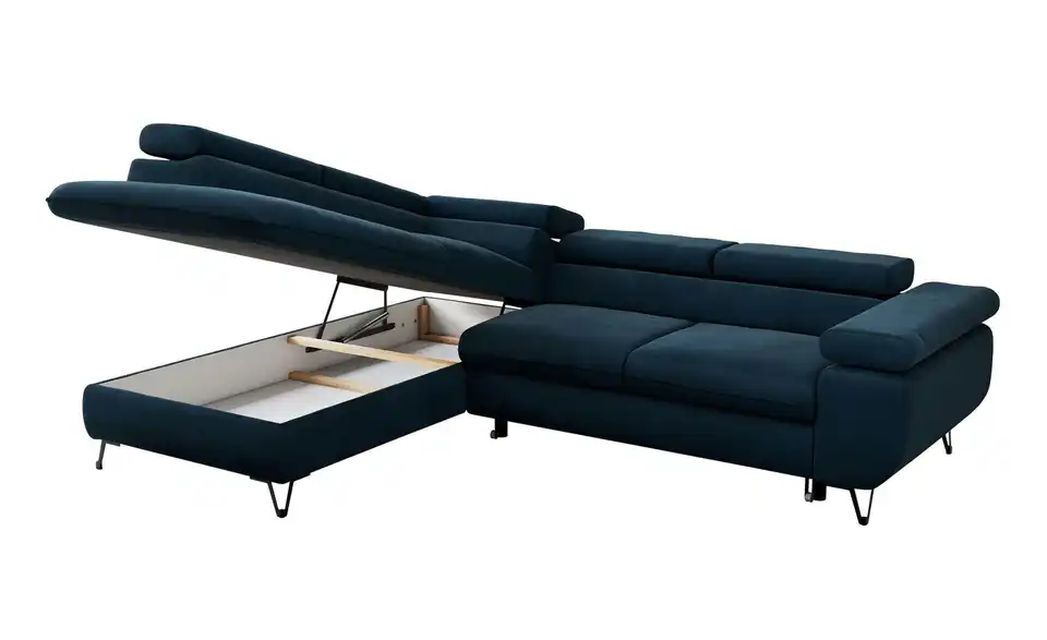 Ecksofa Dunkelblau, Detailansicht