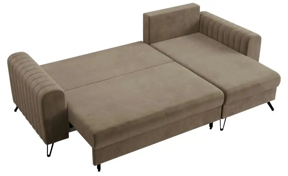 Ecksofa Braun, Detailansicht