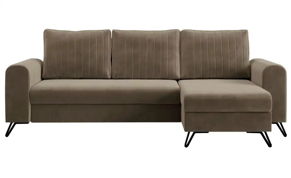Ecksofa Braun, Frontansicht