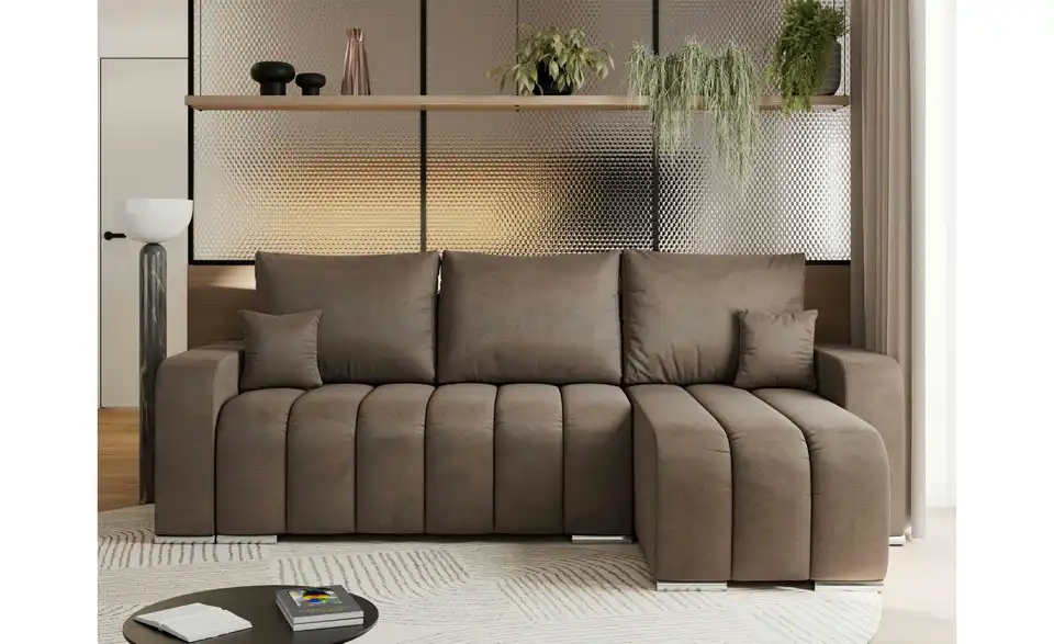 Ecksofa Braun, in Wohnsituation