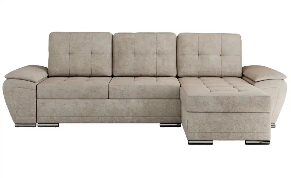 Ecksofa Beige, Frontansicht