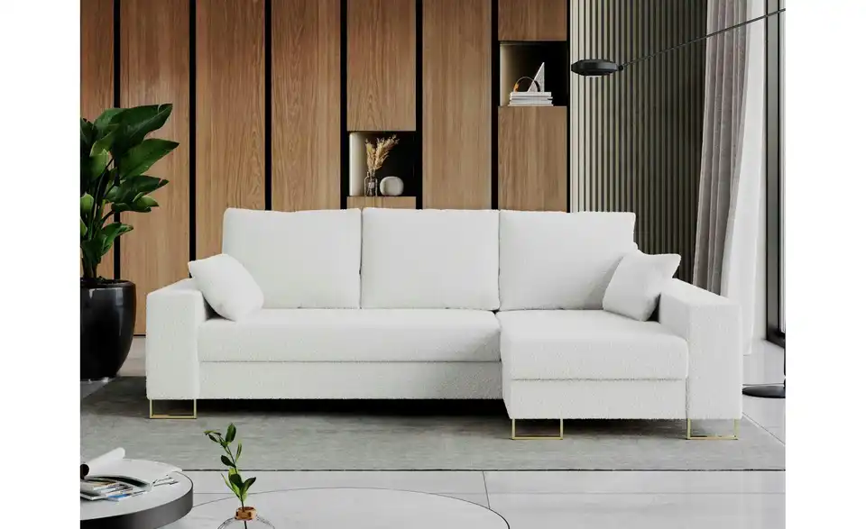 Ecksofa Weiß, in Wohnsituation