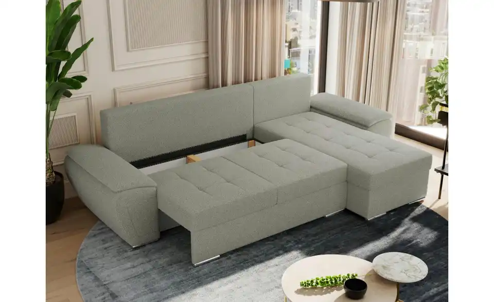 Ecksofa Hellgrau, Funktionsansicht