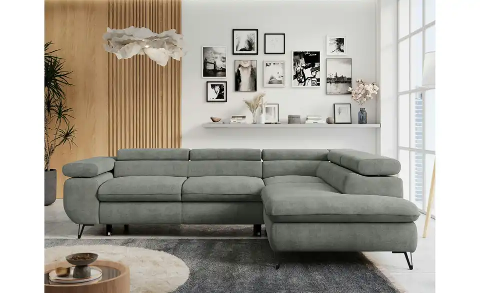 Ecksofa Grau, in Wohnsituation