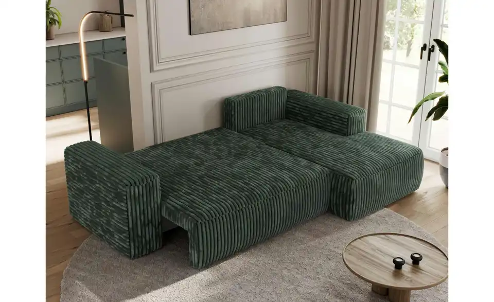Ecksofa Grün, in Wohnsituation