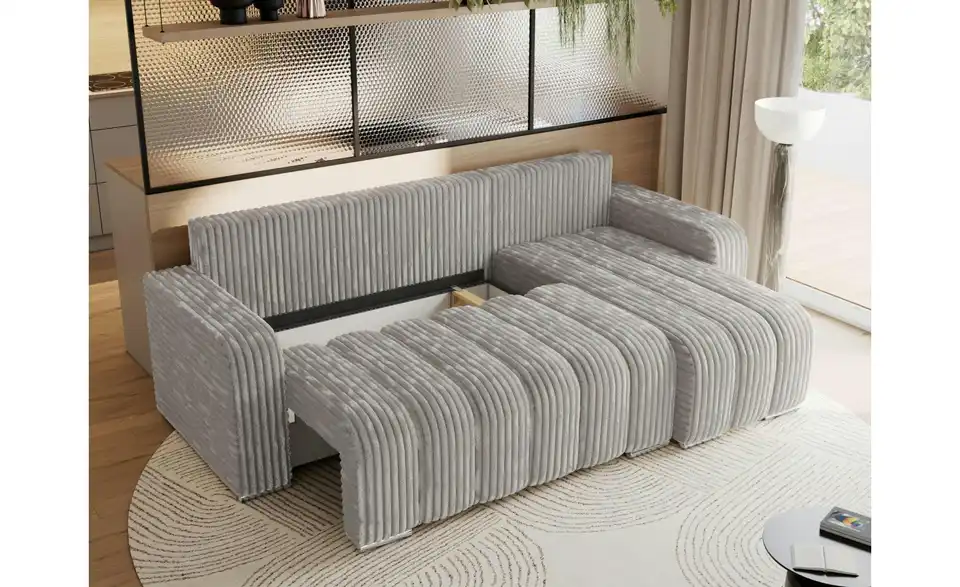 Ecksofa Hellgrau, Funktionsansicht