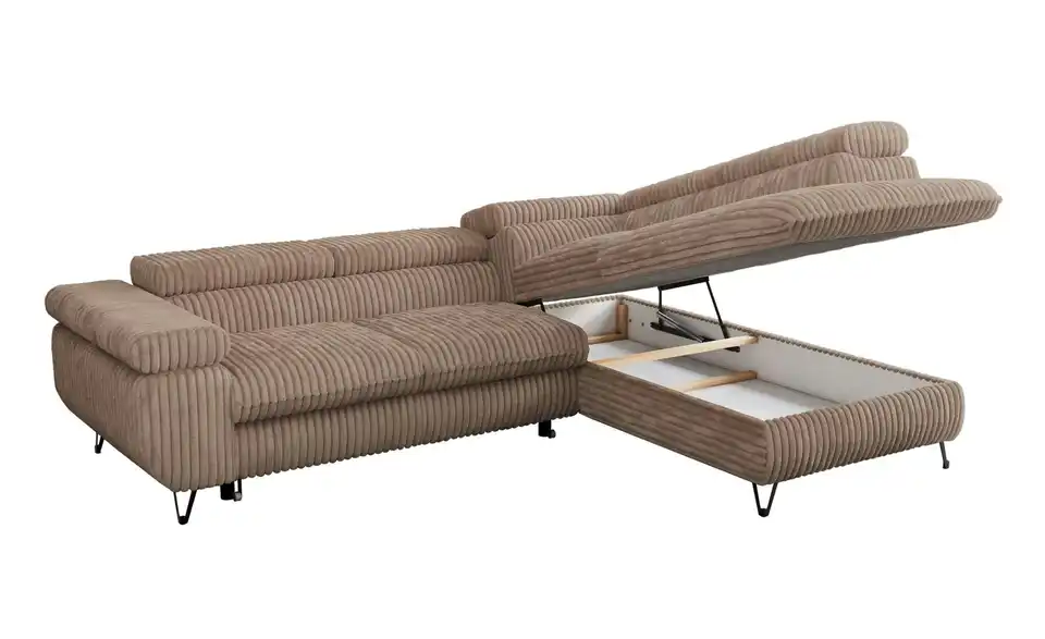 Ecksofa Braun, Detailansicht