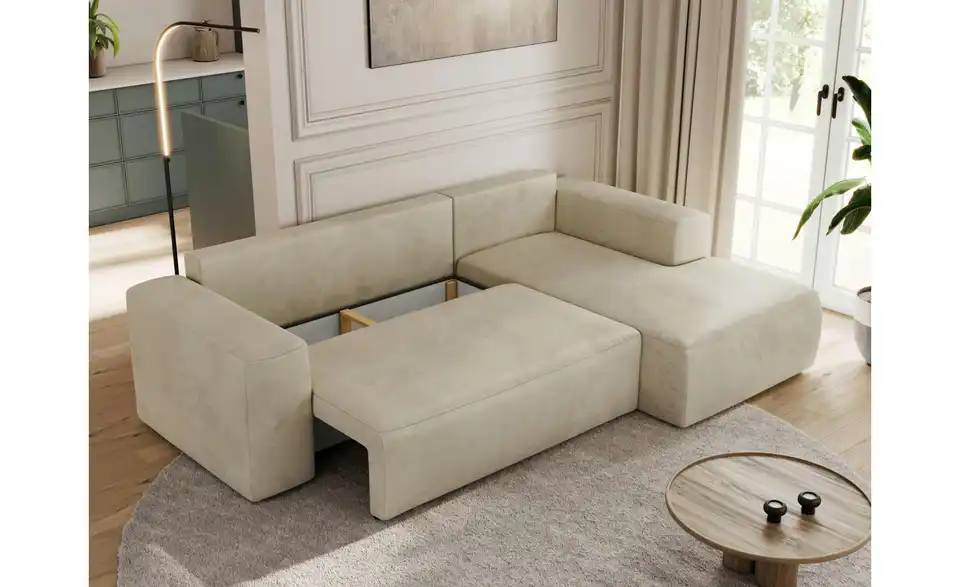 Ecksofa Beige, Funktionsansicht
