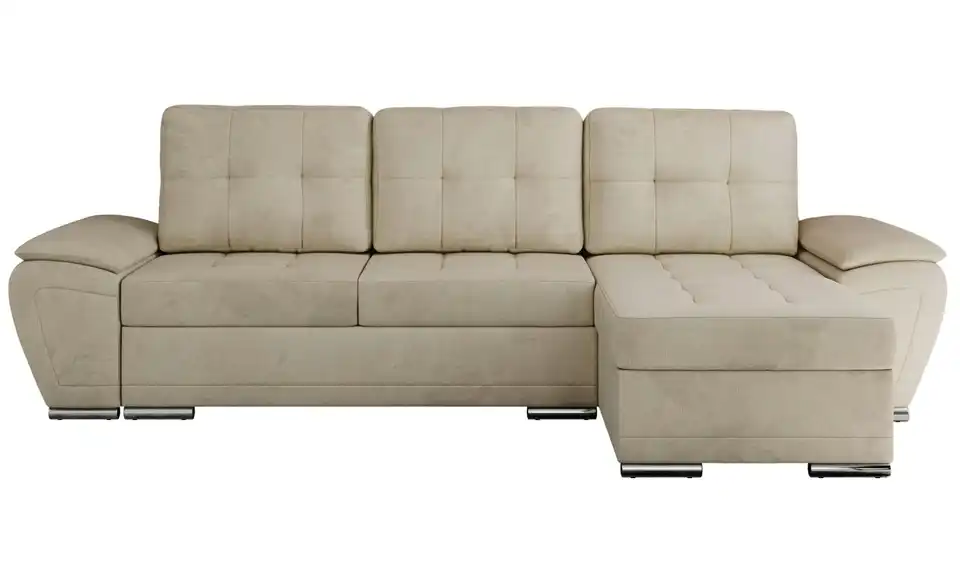 Ecksofa Beige, Frontansicht