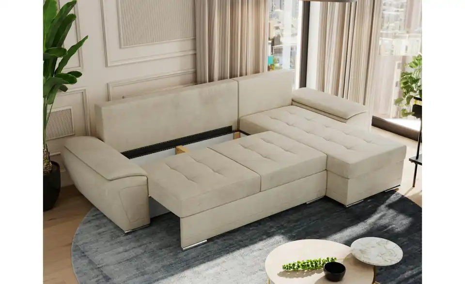 Ecksofa Beige, Funktionsansicht