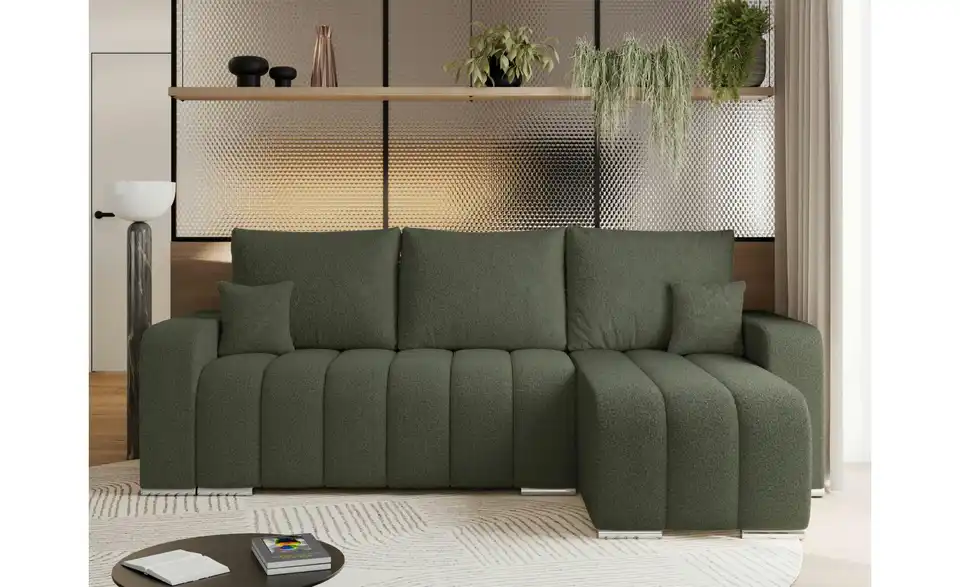 Ecksofa Grün, in Wohnsituation