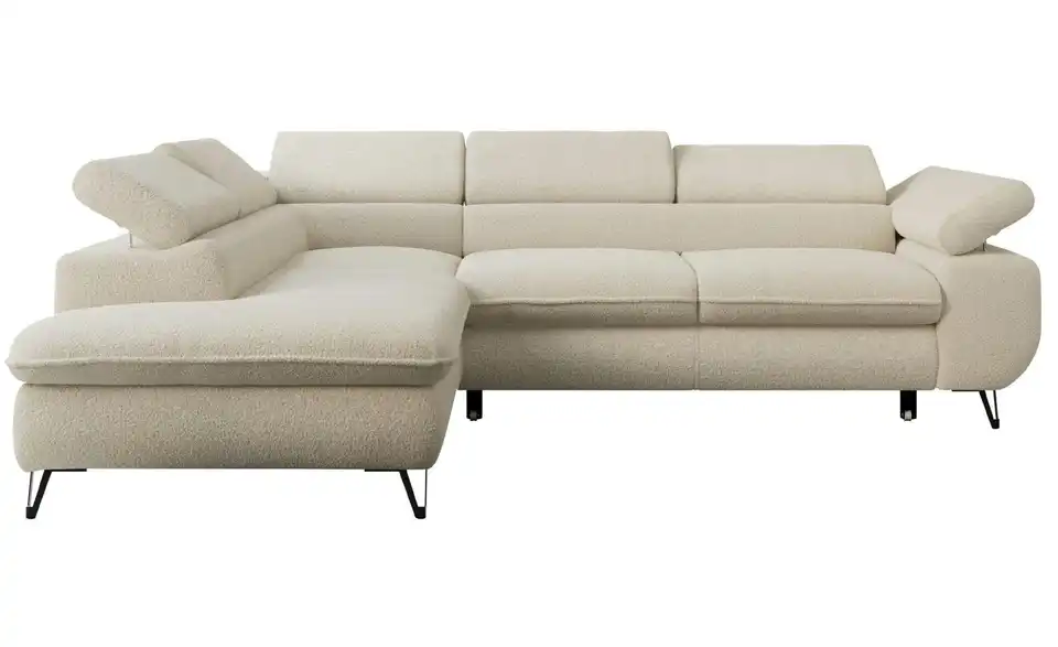 Ecksofa Beige, Frontansicht