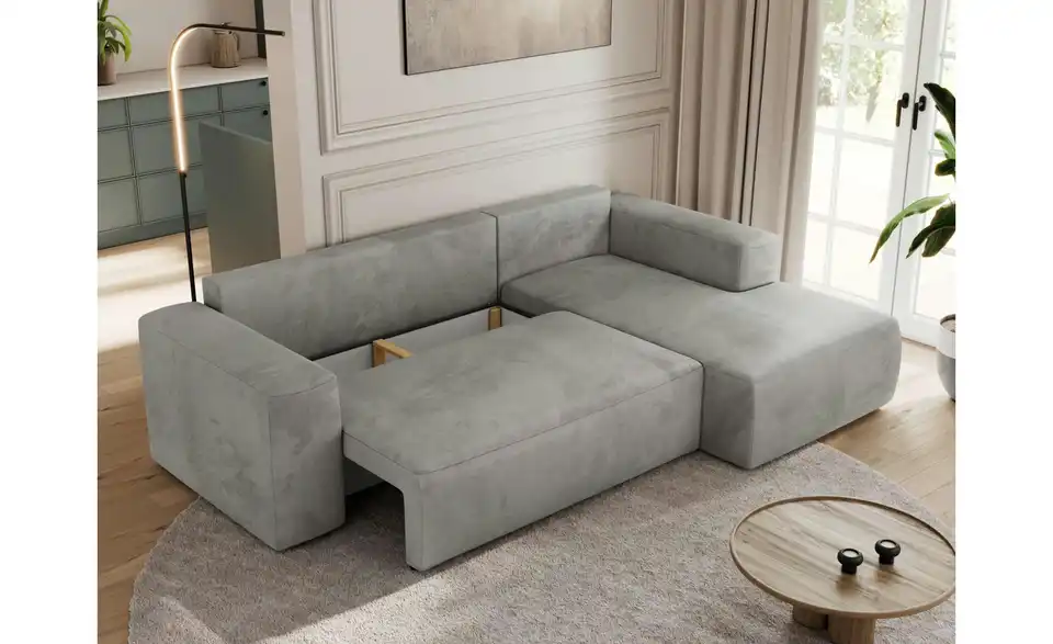 Ecksofa Hellgrau, Funktionsansicht