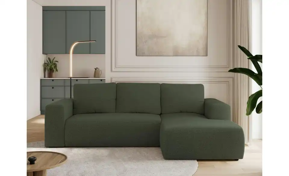Ecksofa Grün, in Wohnsituation