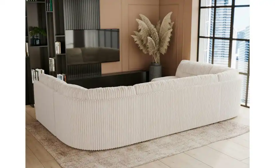 Wohnlandschaft Beige, Rückansicht