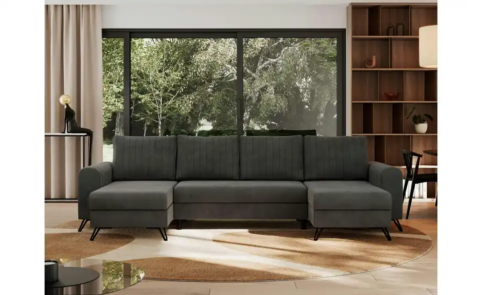 Wohnlandschaft Dunkelgrau, in Wohnsituation