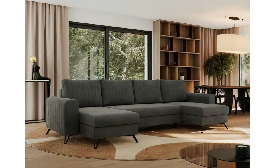 Wohnlandschaft Dunkelgrau, in Wohnsituation