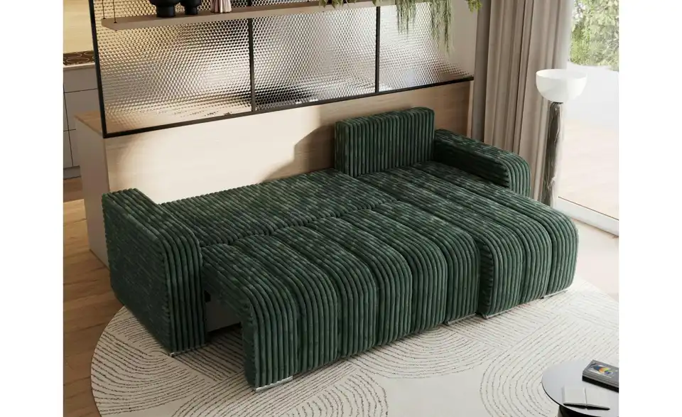 Ecksofa Grün, in Wohnsituation