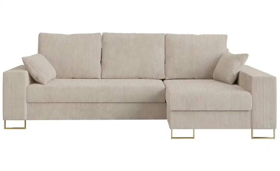 Ecksofa Beige, Frontansicht