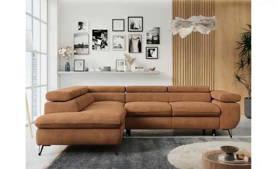 Ecksofa Orange, in Wohnsituation