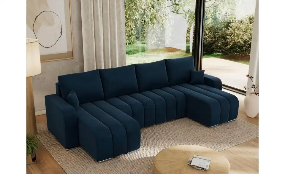 Wohnlandschaft Dunkelblau, in Wohnsituation