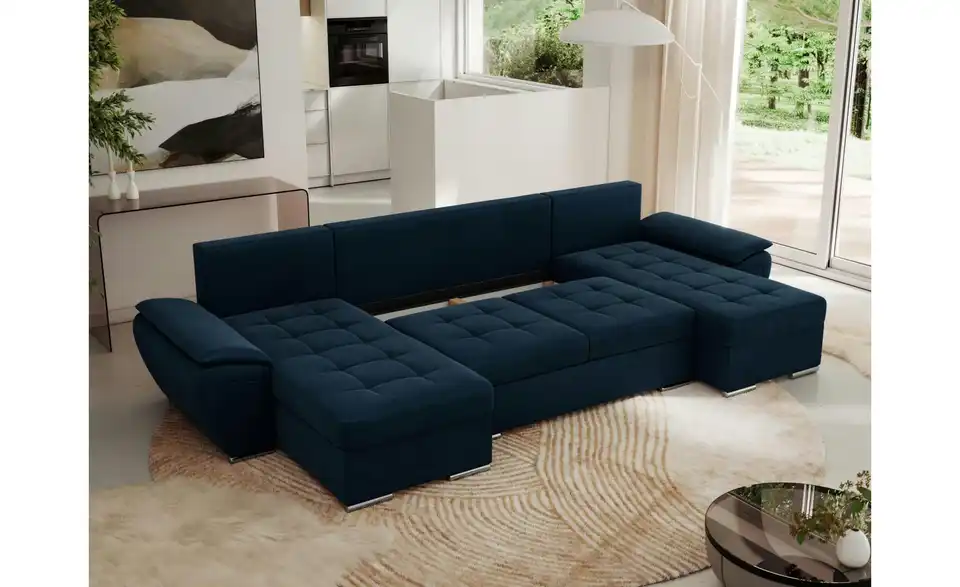 Wohnlandschaft Dunkelblau, in Wohnsituation