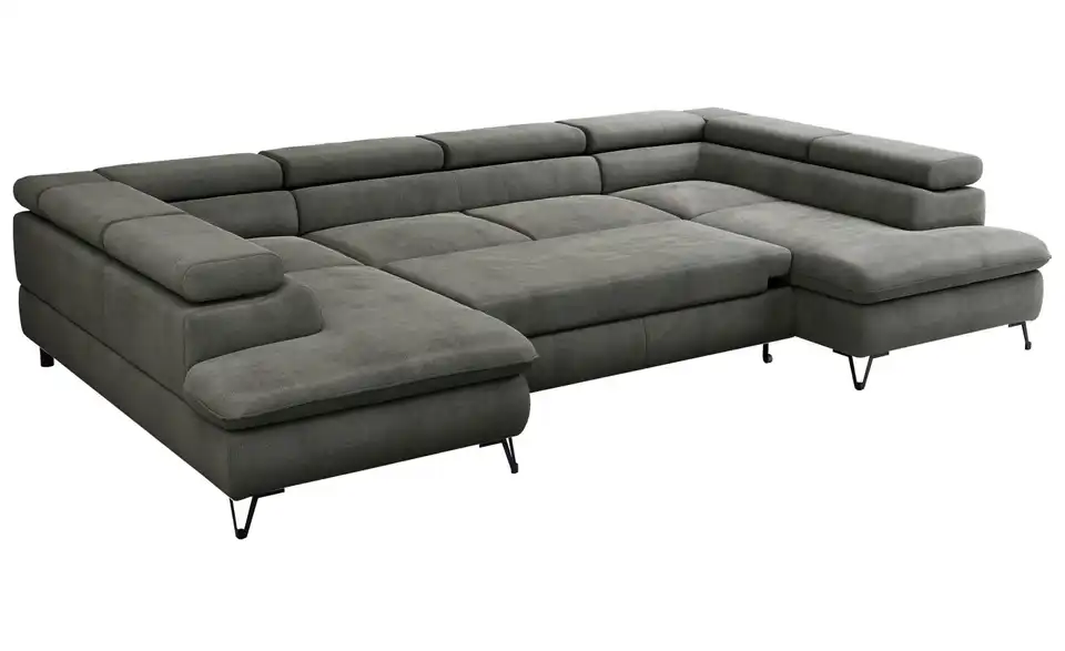 Wohnlandschaft Dunkelgrau Peter, Detailansicht