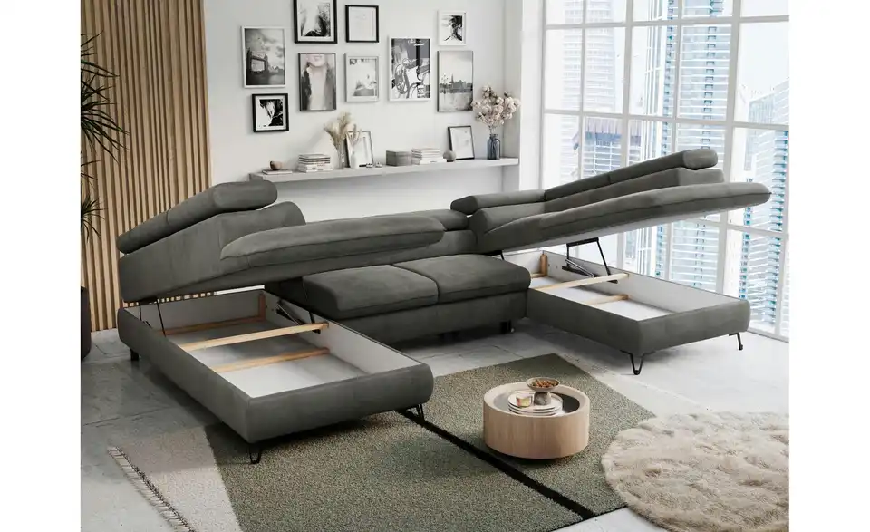 Wohnlandschaft Dunkelgrau Peter, Funktionsansicht