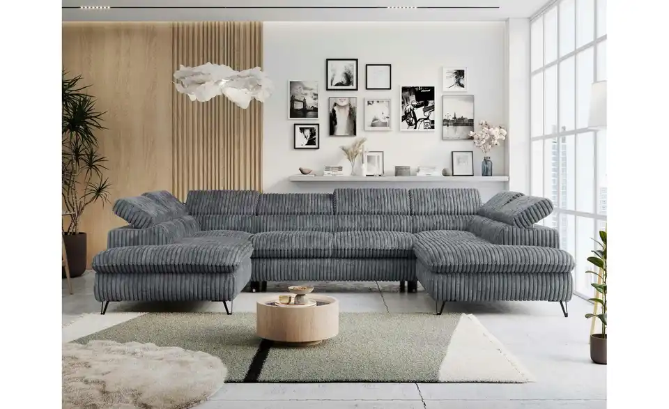 Wohnlandschaft Dunkelgrau Peter, in Wohnsituation