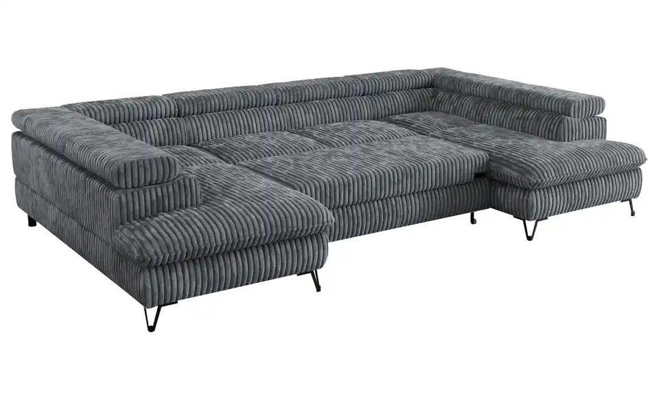 Wohnlandschaft Dunkelgrau Peter, Detailansicht