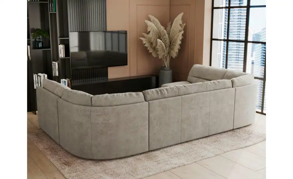 Wohnlandschaft Beige, Rückansicht