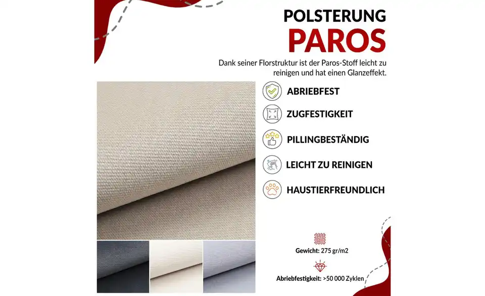 Wohnlandschaft Creme Peter, Bild mit Text