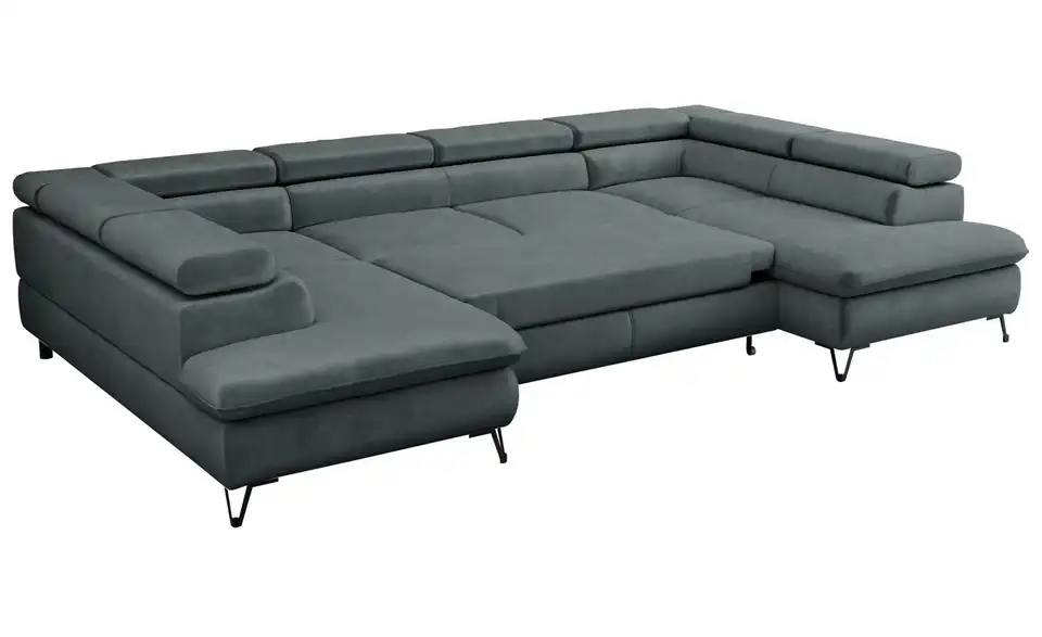 Wohnlandschaft Dunkelgrau Peter, Detailansicht