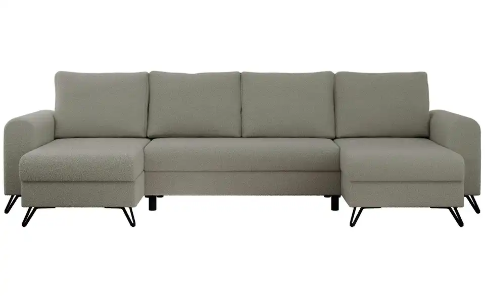 Wohnlandschaft Hellgrau, Frontansicht