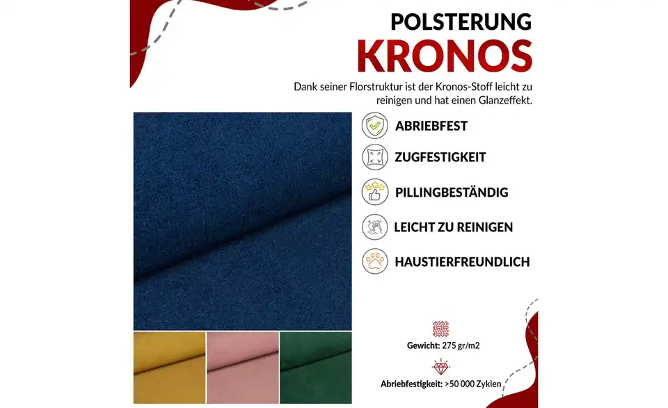 Wohnlandschaft Blau Peter, Bild mit Text