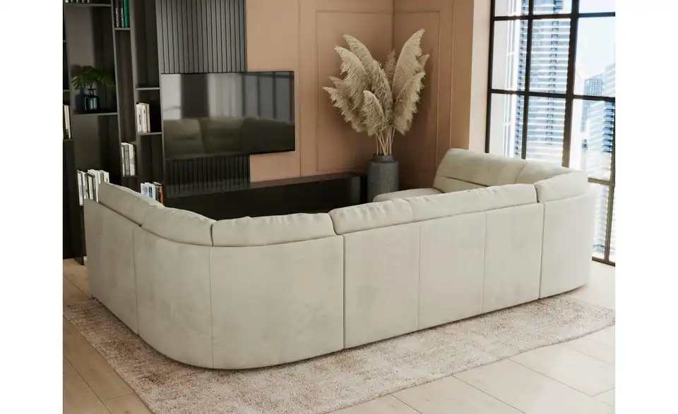 Wohnlandschaft Beige, Rückansicht