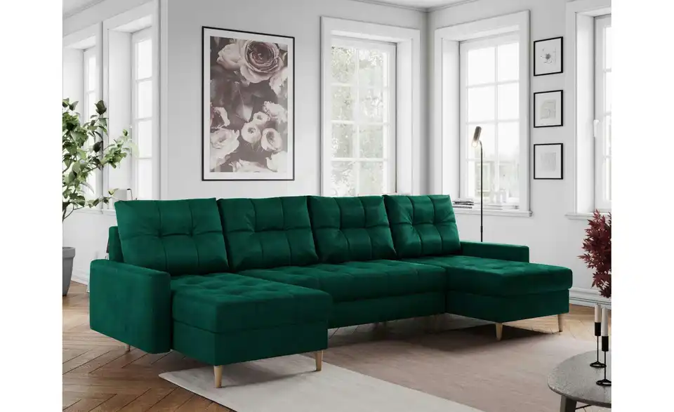 Wohnlandschaft Dunkelgrün, in Wohnsituation