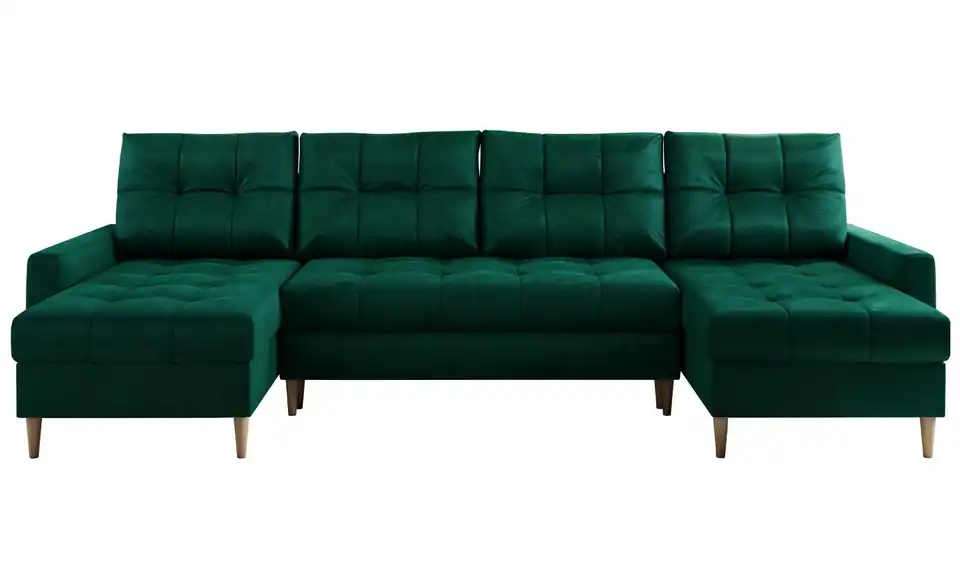 Wohnlandschaft Dunkelgrün, Frontansicht