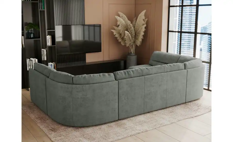 Wohnlandschaft Grau, Rückansicht