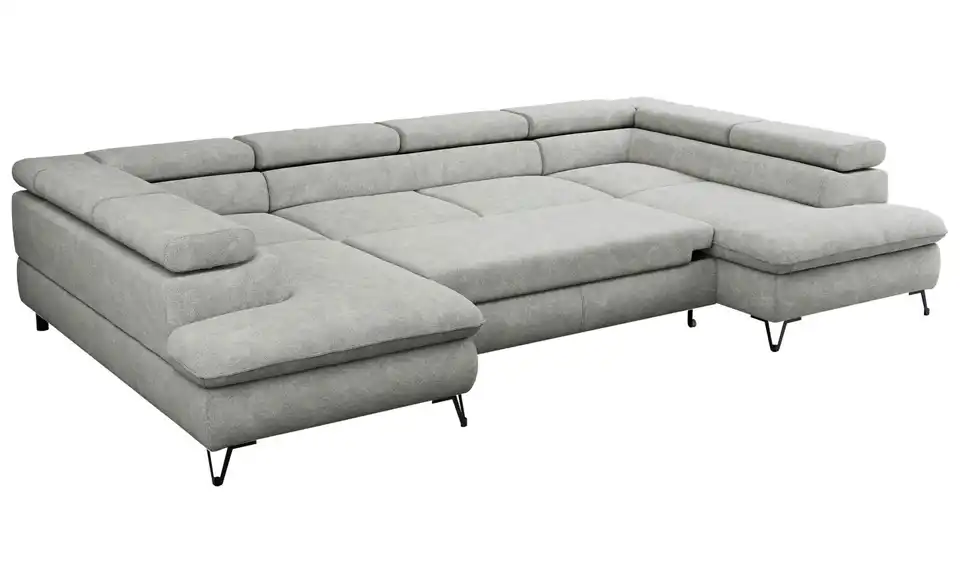 Wohnlandschaft Hellgrau Peter, Detailansicht