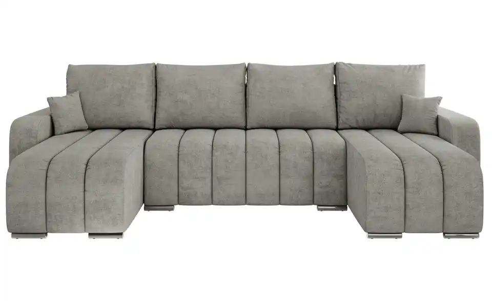 Wohnlandschaft Hellgrau, Frontansicht