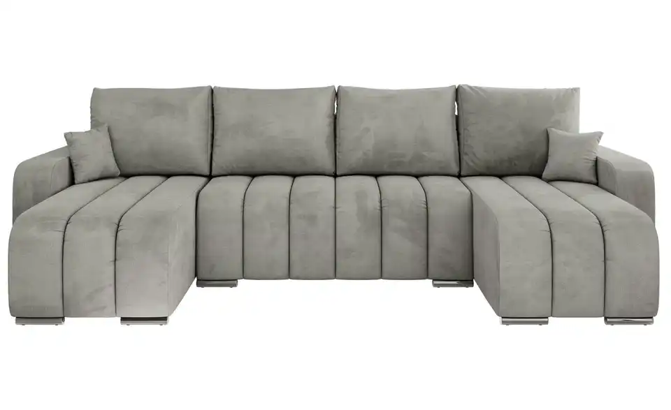 Wohnlandschaft Hellgrau, Frontansicht