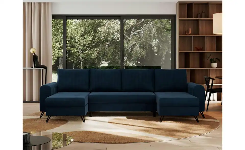 Wohnlandschaft Dunkelblau, in Wohnsituation