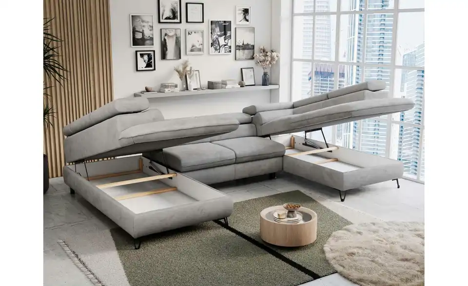 Wohnlandschaft Hellgrau Peter, Funktionsansicht