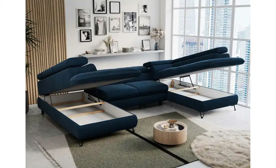 Wohnlandschaft Dunkelblau Peter, Funktionsansicht